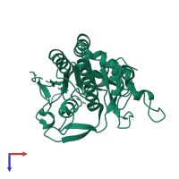 PDB entry 4h6v coloured by chain, top view.