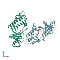 PDB entry 4h71 coloured by chain, front view.