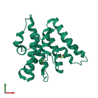 PDB entry 4h79 coloured by chain, front view.
