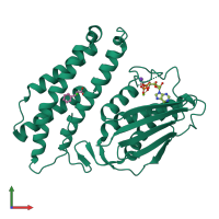PDB entry 4h81 coloured by chain, front view.