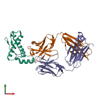 PDB entry 4h88 coloured by chain, front view.