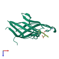 PDB entry 4h8p coloured by chain, top view.