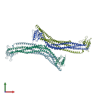 PDB entry 4h8s coloured by chain, front view.