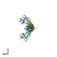 PDB entry 4h8s coloured by chain, side view.