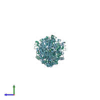 PDB entry 4h8v coloured by chain, side view.