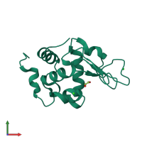 PDB entry 4h91 coloured by chain, front view.