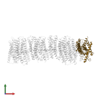 NADH-quinone oxidoreductase subunit 8 in PDB entry 4he8, assembly 1, front view.