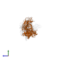 Cyclic di-GMP-binding protein in PDB entry 4hg6, assembly 1, side view.