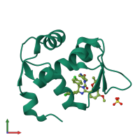 PDB entry 4hg7 coloured by chain, front view.