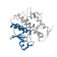 The deposited structure of PDB entry 4hi7 contains 2 copies of CATH domain 3.40.30.10 (Glutaredoxin) in Glutathione transferase. Showing 1 copy in chain A.