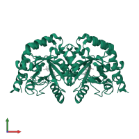 Uridine 5'-monophosphate synthase in PDB entry 4hib, assembly 1, front view.