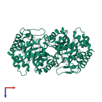 Uridine 5'-monophosphate synthase in PDB entry 4hib, assembly 1, top view.