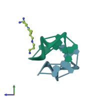 PDB entry 4hig coloured by chain, side view.