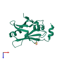PDB entry 4hiy coloured by chain, top view.