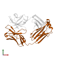 Ig-like domain-containing protein in PDB entry 4hk0, assembly 1, front view.