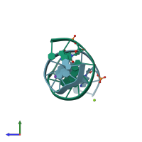 PDB entry 4hli coloured by chain, side view.
