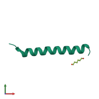 PDB entry 4hlr coloured by chain, front view.