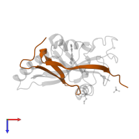 Poly [ADP-ribose] polymerase tankyrase-2 in PDB entry 4hmh, assembly 1, top view.