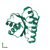 PDB entry 4hns coloured by chain, front view.