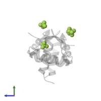 SULFATE ION in PDB entry 4hob, assembly 1, side view.
