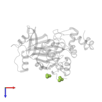 ACETATE ION in PDB entry 4hoo, assembly 1, top view.
