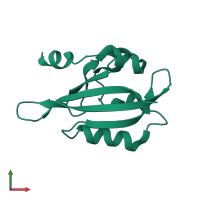 PDB entry 4hp9 coloured by chain, front view.