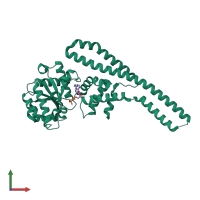 PDB entry 4hse coloured by chain, front view.