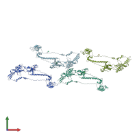 PDB entry 4hsi coloured by chain, front view.