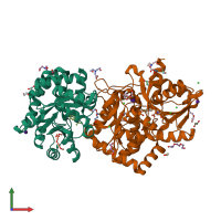 PDB entry 4ht3 coloured by chain, front view.