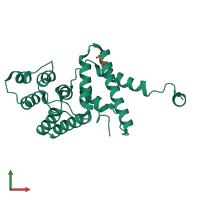 PDB entry 4hto coloured by chain, front view.