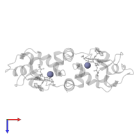 ZINC ION in PDB entry 4hy0, assembly 2, top view.