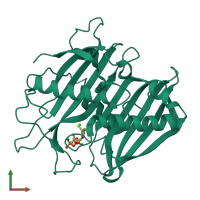 PDB entry 4hzo coloured by chain, front view.