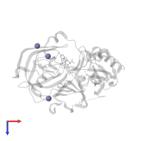ZINC ION in PDB entry 4i1c, assembly 1, top view.