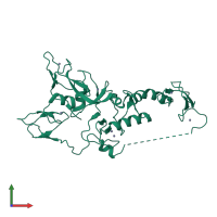 PDB entry 4i1h coloured by chain, front view.