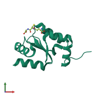 PDB entry 4i2u coloured by chain, front view.