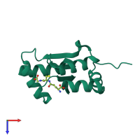 PDB entry 4i2u coloured by chain, top view.