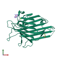 PDB entry 4i30 coloured by chain, front view.