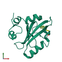 PDB entry 4i39 coloured by chain, front view.