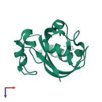 Photoactive yellow protein in PDB entry 4i3i, assembly 1, top view.