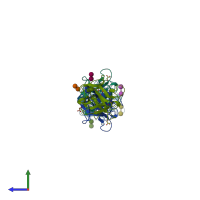 PDB entry 4i4s coloured by chain, side view.