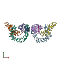 PDB entry 4i5l coloured by chain, front view.