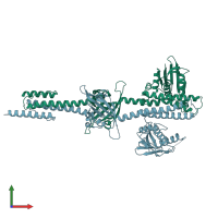PDB entry 4i5s coloured by chain, front view.
