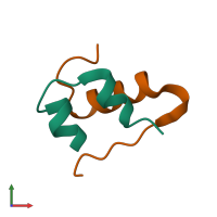 PDB entry 4i5y coloured by chain, front view.