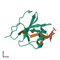 Hetero dimeric assembly 1 of PDB entry 4i67 coloured by chemically distinct molecules, front view.