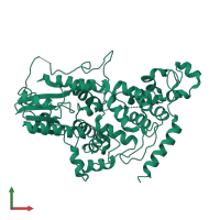 PDB entry 4i6e coloured by chain, front view.