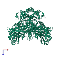 3-hydroxy-3-methylglutaryl-coenzyme A reductase in PDB entry 4i6w, assembly 1, top view.