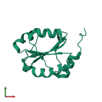 PDB entry 4i6x coloured by chain, front view.