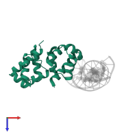 HTH cro/C1-type domain-containing protein in PDB entry 4i8t, assembly 1, top view.