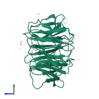 WD repeat-containing protein 5 in PDB entry 4ia9, assembly 1, side view.