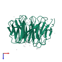 WD repeat-containing protein 5 in PDB entry 4ia9, assembly 1, top view.